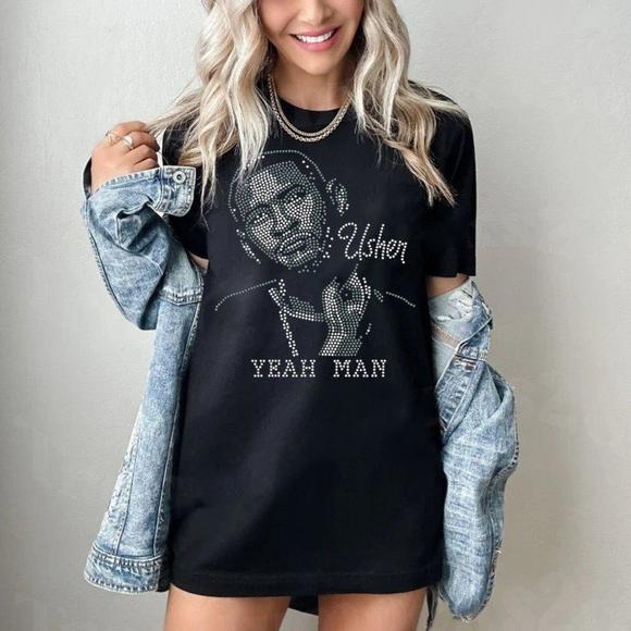 Usher Shirt Young Usher Rap Printed Tee Retro Shirt Rap Fan Tee - Picture 1 of 4